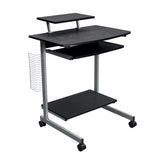 Compact Computer Cart With Storage, Espresso 36352791