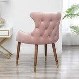 ZNTS Lindale Contemporary Velvet Upholstered Nailhead Trim Accent Chair, Pink T2574P164506