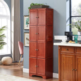 72.4" Tall Storage Cabinet Tall Storage Cabinet with 8 Doors and 4 Shelves ,Bookshelf Living Room, W2275P269079