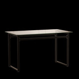51" Modern Minimalist Rectangular Glass Dining Table for 4-6 with 0.31" Tempered Glass Tabletop and W2189138541