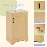 20" Bathroom Vanity with Sink, Bathroom Cabinet with Soft Closing Door, Storage Rack and Adjustable N725P208369D