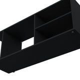 Tubac TV Rack in Melamine with Open Storage, Black B128P237133