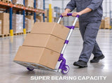 Portable Aluminium Cart Folding Dolly Push Truck Hand Collapsible Trolley Luggage Purple 09846099