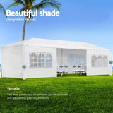 ZNTS 10x30' Wedding Party Canopy Tent Outdoor Gazebo with 8 Removable Sidewalls W1205137315