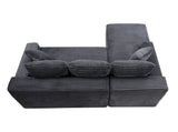94.5" Cloud Modular Sectional Sofa Couch with L-Shape Chaise,Modern Minimalist Upholstered Couches W5515P479903