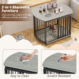 31.5" Furniture Style Dog Crate for Small and Medium Dogs, Wooden Cage Indoor Kennel Furniture, N704P247045E