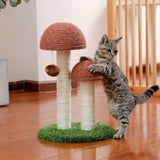 ZNTS Cat Scratching Post Mushroom Claw Scratcher with Natural Sisal Ropes Interactive Dangling Ball for 03002290