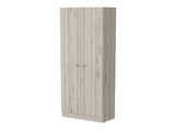 Buxton Rectangle 2-Door Storage Tall Cabinet Light Grey B06280487