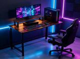 31.5 Computer with Shelf and Light Foldable P2 Particleboard Iron Pipe Triamine Gaming 90001808