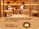 1500W Far-Infrared Sauna Heater with Plug, 110-120V Graphene Sauna Heating System with Touch & WiFi W6308P542000