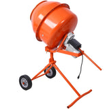 370W Portable Electric Concrete Mixer Cement Mixing Barrow Machine Mixing Mortar Handle with Wheel W46572270