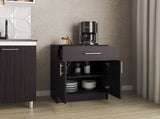 Pantry Organizer Cabinet 33" H, One Drawer, Two Interior Shelves, Two Doors B097P296809