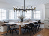 16-Light Black Gold Chandelier, 37.63" Modern Farmhouse Chandelier for Dining Room Over Table, Large 82153497