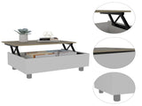 Tilton Rectangle Lift Top Coffee Table White Oak B06280628