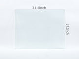 Tempered clear glass top.80CM square W234P363933