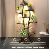 (Vase Shape) Plant Stand Indoor with Grow Lights, Indoor Plant Shelf, Metal Plant Flower Holder W2641P323267