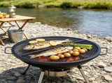 36 Inch Foldable Round Cooking Grate, with Handle & X Wire Support, Portable Campfire BBQ Grill 66891084
