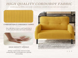 UNITED WE WIN corduroy fabric, comfortable monochrome single person wide seat chair, suitable for W1568P307260
