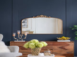 40" x 31" Classic Design Gold Arch Mirror and Baroque Inspired Frame for Living Room Bathrrom W2078127696