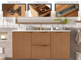 36 Inch Single Sink Bathroom Vanity with ceramic Top, MDF Cabinet, Soft Close Doors, Divided N729P417256N