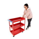 ZNTS Tool Cart on 3 Tier Rolling Mechanic Tool Cart, Heavy Duty Steel Utility Cart w/Lockable 46430127