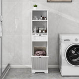 One-Compartment One-Drawer Tilt-Out Laundry Sorter Cabinet - White W1120P146259