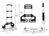 Black Folding Hand Truck with Telescopic Handle 04879779