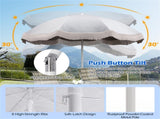6.5-foot outdoor umbrella, elegant white 82228550