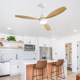 52 Inch Ceiling Fan Light With 6 Speed Remote Reversible Energy-saving DC Motor Remote Control for W934P146036