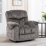 ZNTS Swivel and Rocking Recliner Chair with Massage and Heating Bonded Leather Sofa W1403P172912