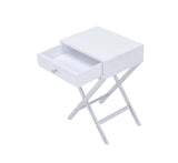 Coleen White & Chrome Finish Accent Table B2726P270992