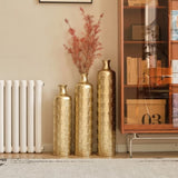 Floor Metal Vases Decorated White Metal Set of 3 gorgeous home decoration large glazed metal W2796P237520