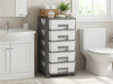 5-Drawer PP Storage Cabinet Vertical Slim Organizer for Bedroom Bathroom Office 70527350