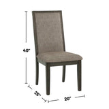 ZNTS Dining Chair With Upholstered Cushion, Grey SR011801