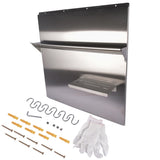 Range with Shelf 30 x 30.7 Inch Range Hood Wall Shield for Range Hood Stainless 80373851