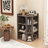 Grey three-layer corner cabinet with charging station 57458485