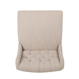 Modern Minimalist Metal Leg Stool, Beige, 30" Height, High Density Fabric Seat, Commercial Grade 70678.00FBGE