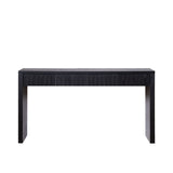 Modern Black Console Table with 4 Drawers 59.2" Entryway Table with Storage W2729P298159