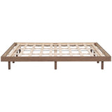 ZNTS Modern Design Queen Floating Platform Bed Frame for Walnut Color W697123296