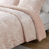 Twin/Twin XL Crushed Velvet Sherpa Reversible Comforter Set B035129824