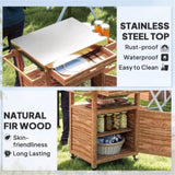 Outdoor Bar Cart Grill Table 50971937