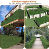 ZNTS 12Pcs 23.6x15.75in Artificial Boxwood Topiary Hedge Plant Grass Backdrop Fence Privacy Screen Grass 27411615