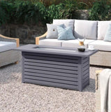 Steel Propane/Natural Gas Outdoor Fire Pit Table with Lid B120142329