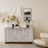 Accent Cabinet Farmhouse Style 4 Door Wooden Cabinet Sideboard Buffet Server Cabinet Storage W1435P151555