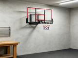 Wall Mount Basketball Hoop System for Community Court Upgrade, 43" x 30" Shatter Resistant 12067164