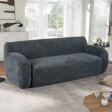 U_Style 81.5" Minimalist Compression Sofa, Curved Design, 3-Seater Casual Sofa for Living Rooms, N711P192002E