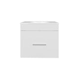 One door Batroom Vanity Hatta, Two Drawers and Open Shelf, Includes Hardware, White B200P313683