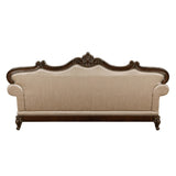 Formal Traditional Luxury Sofa Cherry Finish with Gold Tipping Solid Wood Living Room Furniture 1pc B011P290784