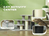 3-Step Cat Stairs 2-in-1 Cat Tree Tower with Toy Balls, Scratching Post for Indoor Cats 73701162