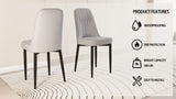 A set of 2 dining chair, modern style chair made of high-quality PU Leather fabric with thick soft W2189140246